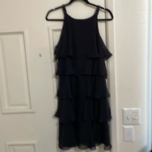 Silk Beaded Ruffled Dress  Sz 12